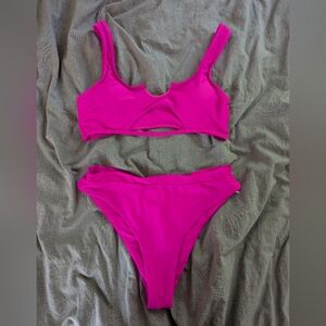 High waisted cut out swimsuit